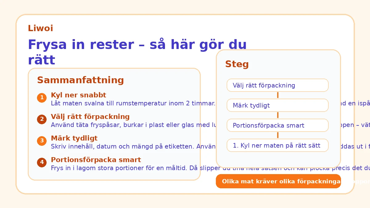 Frysa in rester – så här gör du rätt