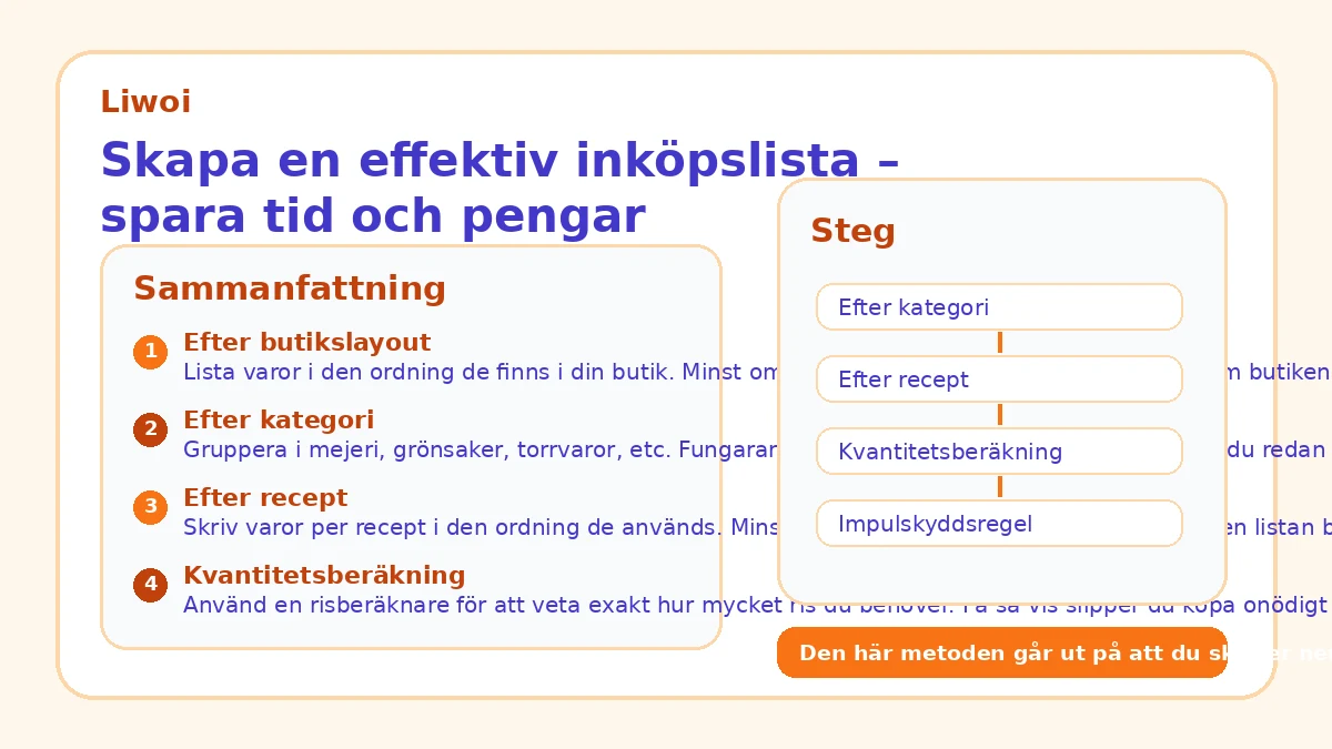 Skapa en effektiv inköpslista – spara tid och pengar