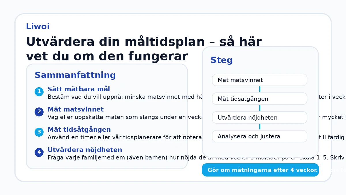 Utvärdera din måltidsplan – så här vet du om den fungerar