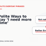 Polite Ways to Say ‘I need more time’