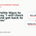 Polite Ways to Say ‘I will check and get back to you’