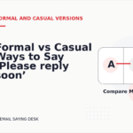 Formal vs Casual Ways to Say ‘Please reply soon’