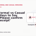 Formal vs Casual Ways to Say ‘Please confirm receipt’