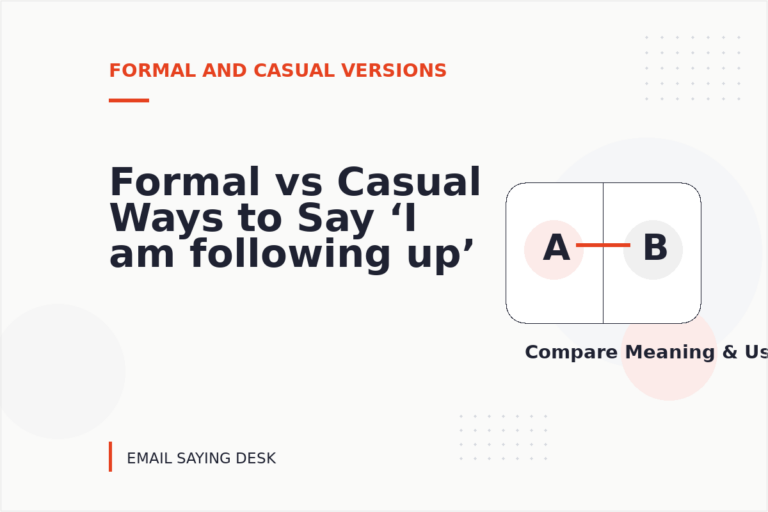 Formal vs Casual Ways to Say ‘I am following up’