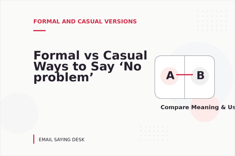 Formal vs Casual Ways to Say ‘No problem’